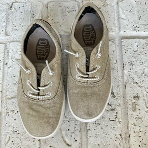 Boys Hey Dude Light Tan Casual Shoes